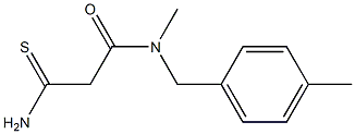 2-carbamothioyl-N-methyl-N-[(4-methylphenyl)methyl]acetamide Struktur