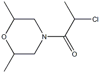 2-chloro-1-(2,6-dimethylmorpholin-4-yl)propan-1-one Struktur