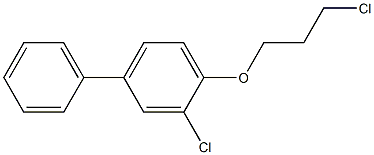 2-chloro-1-(3-chloropropoxy)-4-phenylbenzene Struktur