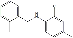 2-chloro-4-methyl-N-[(2-methylphenyl)methyl]aniline Struktur