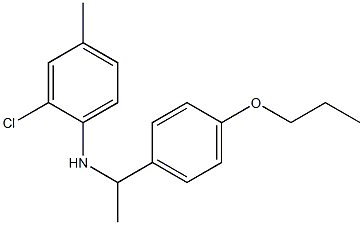 2-chloro-4-methyl-N-[1-(4-propoxyphenyl)ethyl]aniline Struktur