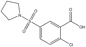 2-chloro-5-(pyrrolidine-1-sulfonyl)benzoic acid Struktur