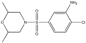 2-chloro-5-[(2,6-dimethylmorpholine-4-)sulfonyl]aniline Struktur