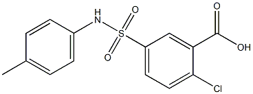 2-chloro-5-[(4-methylphenyl)sulfamoyl]benzoic acid Struktur