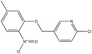 2-chloro-5-[(5-methyl-2-nitrophenoxy)methyl]pyridine Struktur