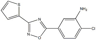 2-chloro-5-[3-(thiophen-2-yl)-1,2,4-oxadiazol-5-yl]aniline Struktur