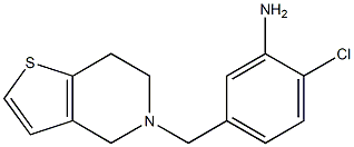 2-chloro-5-{4H,5H,6H,7H-thieno[3,2-c]pyridin-5-ylmethyl}aniline Struktur