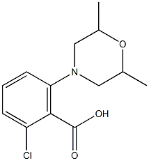 2-chloro-6-(2,6-dimethylmorpholin-4-yl)benzoic acid Struktur