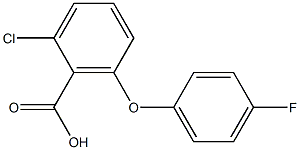 2-chloro-6-(4-fluorophenoxy)benzoic acid Struktur