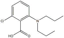 2-chloro-6-(dipropylamino)benzoic acid Struktur