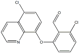 2-chloro-6-[(5-chloroquinolin-8-yl)oxy]benzaldehyde Struktur