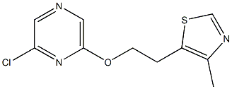 2-chloro-6-[2-(4-methyl-1,3-thiazol-5-yl)ethoxy]pyrazine Struktur