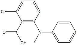 2-chloro-6-[methyl(phenyl)amino]benzoic acid Struktur