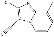 2-chloro-8-methylimidazo[1,2-a]pyridine-3-carbonitrile Struktur