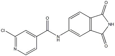 2-chloro-N-(1,3-dioxo-2,3-dihydro-1H-isoindol-5-yl)pyridine-4-carboxamide Struktur