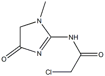 2-chloro-N-(1-methyl-4-oxo-4,5-dihydro-1H-imidazol-2-yl)acetamide Struktur