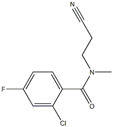 2-chloro-N-(2-cyanoethyl)-4-fluoro-N-methylbenzamide Struktur