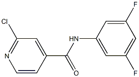 2-chloro-N-(3,5-difluorophenyl)pyridine-4-carboxamide Struktur