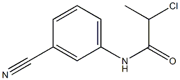 2-chloro-N-(3-cyanophenyl)propanamide Struktur