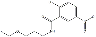 2-chloro-N-(3-ethoxypropyl)-5-nitrobenzamide Struktur