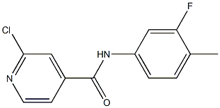 2-chloro-N-(3-fluoro-4-methylphenyl)pyridine-4-carboxamide Struktur