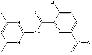 2-chloro-N-(4,6-dimethylpyrimidin-2-yl)-5-nitrobenzamide Struktur