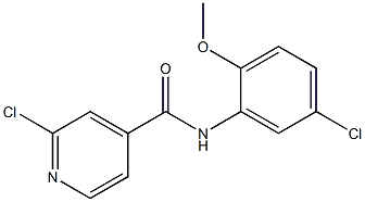 2-chloro-N-(5-chloro-2-methoxyphenyl)pyridine-4-carboxamide Struktur