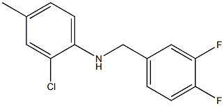 2-chloro-N-[(3,4-difluorophenyl)methyl]-4-methylaniline Struktur