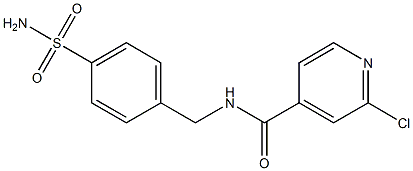 2-chloro-N-[(4-sulfamoylphenyl)methyl]pyridine-4-carboxamide Struktur