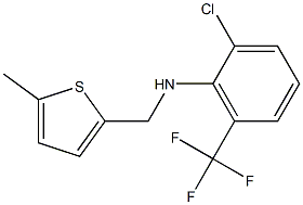 2-chloro-N-[(5-methylthiophen-2-yl)methyl]-6-(trifluoromethyl)aniline Struktur