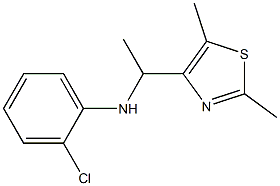 2-chloro-N-[1-(2,5-dimethyl-1,3-thiazol-4-yl)ethyl]aniline Struktur