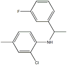 2-chloro-N-[1-(3-fluorophenyl)ethyl]-4-methylaniline Struktur