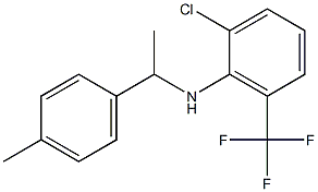 2-chloro-N-[1-(4-methylphenyl)ethyl]-6-(trifluoromethyl)aniline Struktur