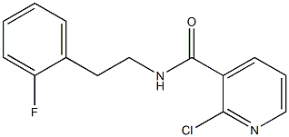 2-chloro-N-[2-(2-fluorophenyl)ethyl]pyridine-3-carboxamide Struktur