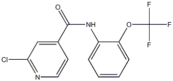 2-chloro-N-[2-(trifluoromethoxy)phenyl]pyridine-4-carboxamide Struktur