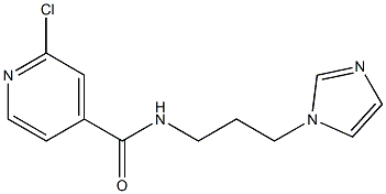 2-chloro-N-[3-(1H-imidazol-1-yl)propyl]pyridine-4-carboxamide Struktur