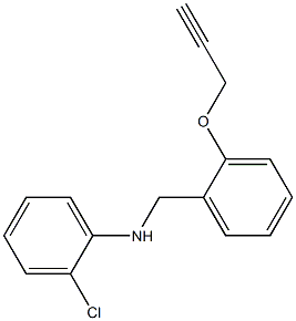 2-chloro-N-{[2-(prop-2-yn-1-yloxy)phenyl]methyl}aniline Struktur