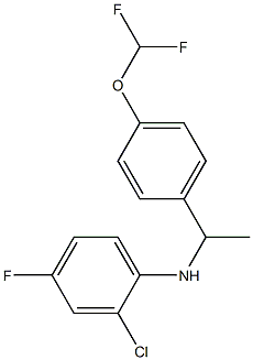 2-chloro-N-{1-[4-(difluoromethoxy)phenyl]ethyl}-4-fluoroaniline Struktur