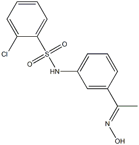 2-chloro-N-{3-[1-(hydroxyimino)ethyl]phenyl}benzene-1-sulfonamide Struktur