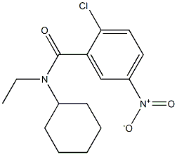 2-chloro-N-cyclohexyl-N-ethyl-5-nitrobenzamide Struktur