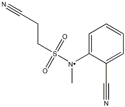 2-cyano-N-(2-cyanophenyl)-N-methylethane-1-sulfonamido Struktur