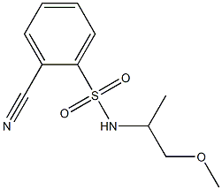 2-cyano-N-(2-methoxy-1-methylethyl)benzenesulfonamide Struktur