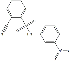 2-cyano-N-(3-nitrophenyl)benzene-1-sulfonamide Struktur