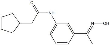 2-cyclopentyl-N-{3-[(1E)-N-hydroxyethanimidoyl]phenyl}acetamide Struktur