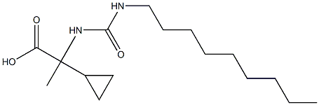 2-cyclopropyl-2-[(nonylcarbamoyl)amino]propanoic acid Struktur