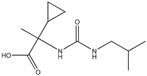 2-cyclopropyl-2-{[(isobutylamino)carbonyl]amino}propanoic acid Struktur