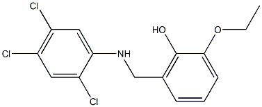 2-ethoxy-6-{[(2,4,5-trichlorophenyl)amino]methyl}phenol Struktur