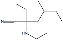 2-ethyl-2-(ethylamino)-4-methylhexanenitrile Struktur