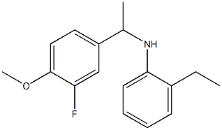 2-ethyl-N-[1-(3-fluoro-4-methoxyphenyl)ethyl]aniline Struktur