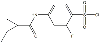 2-fluoro-4-[(2-methylcyclopropane)amido]benzene-1-sulfonyl chloride Struktur